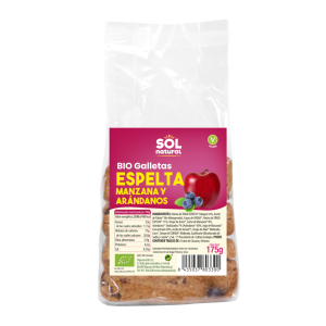 Galletas de espelta, manzana y arándanos 175gr Eco