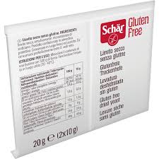 Levadura deshidratada 20gr sin gluten